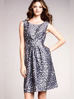 Kate ♠️ Spade Leopard Print Fit & Flare Dress Size 8